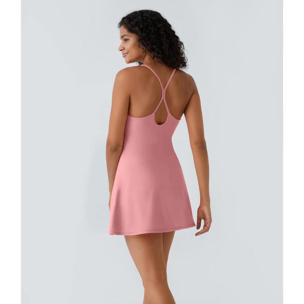 NWT Halara SoftlyZero™ Airy Cut Out 2-in-1 Pocket Mini Dress-UPF50+ Size S / 8 - Picture 3 of 14